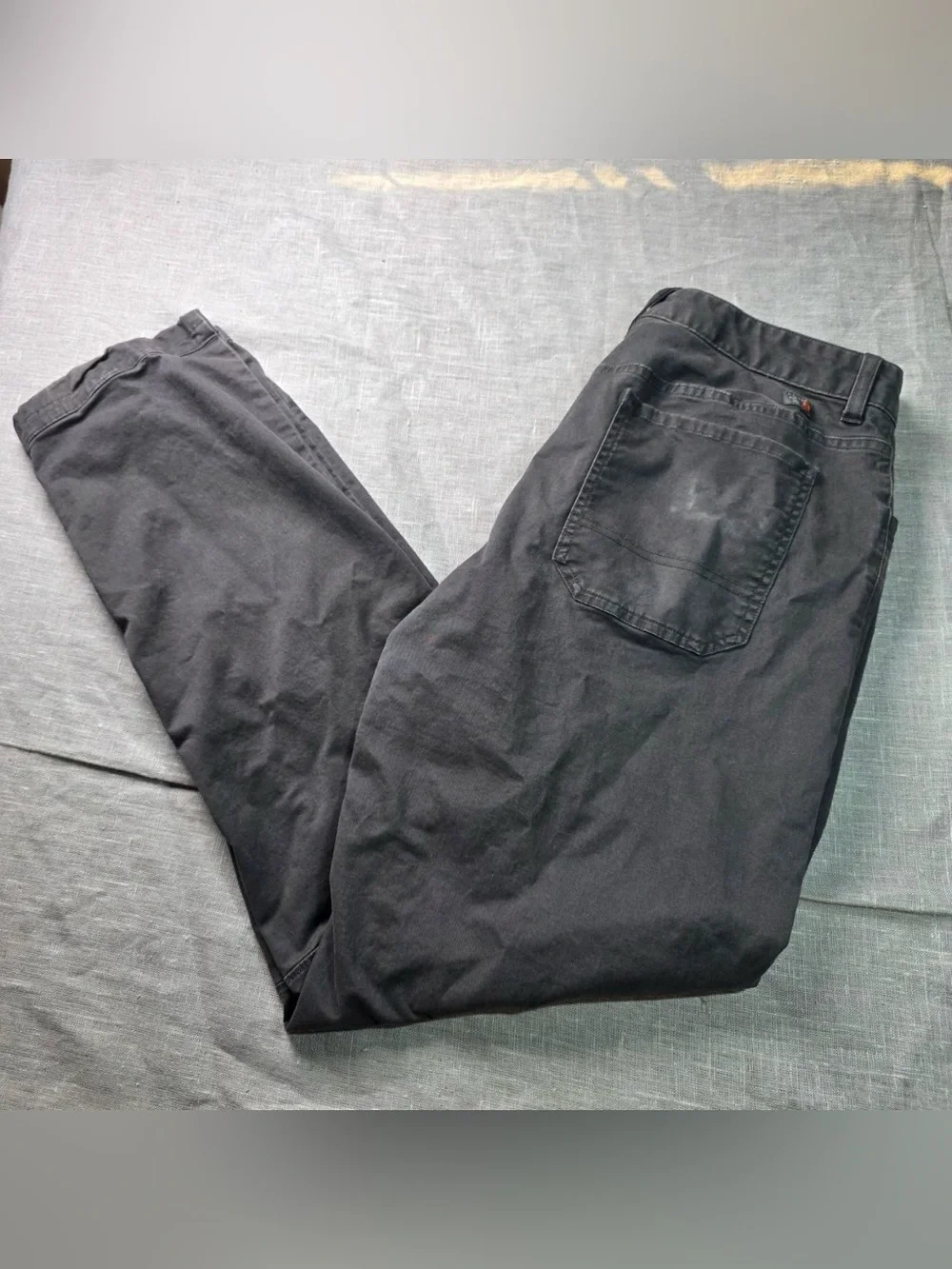 Mountain Hardwear Mens Pants 33x34 Black Canvas Outdoor Hiking Workwear Straight